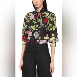 Alice + Olivia  Lloyd Shirt Blouse with a Bow⭐️New